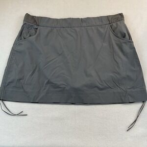 Columbia Sportswear Gray Skort Womens 3X Ruched Side Drawstring Pull On Skirt